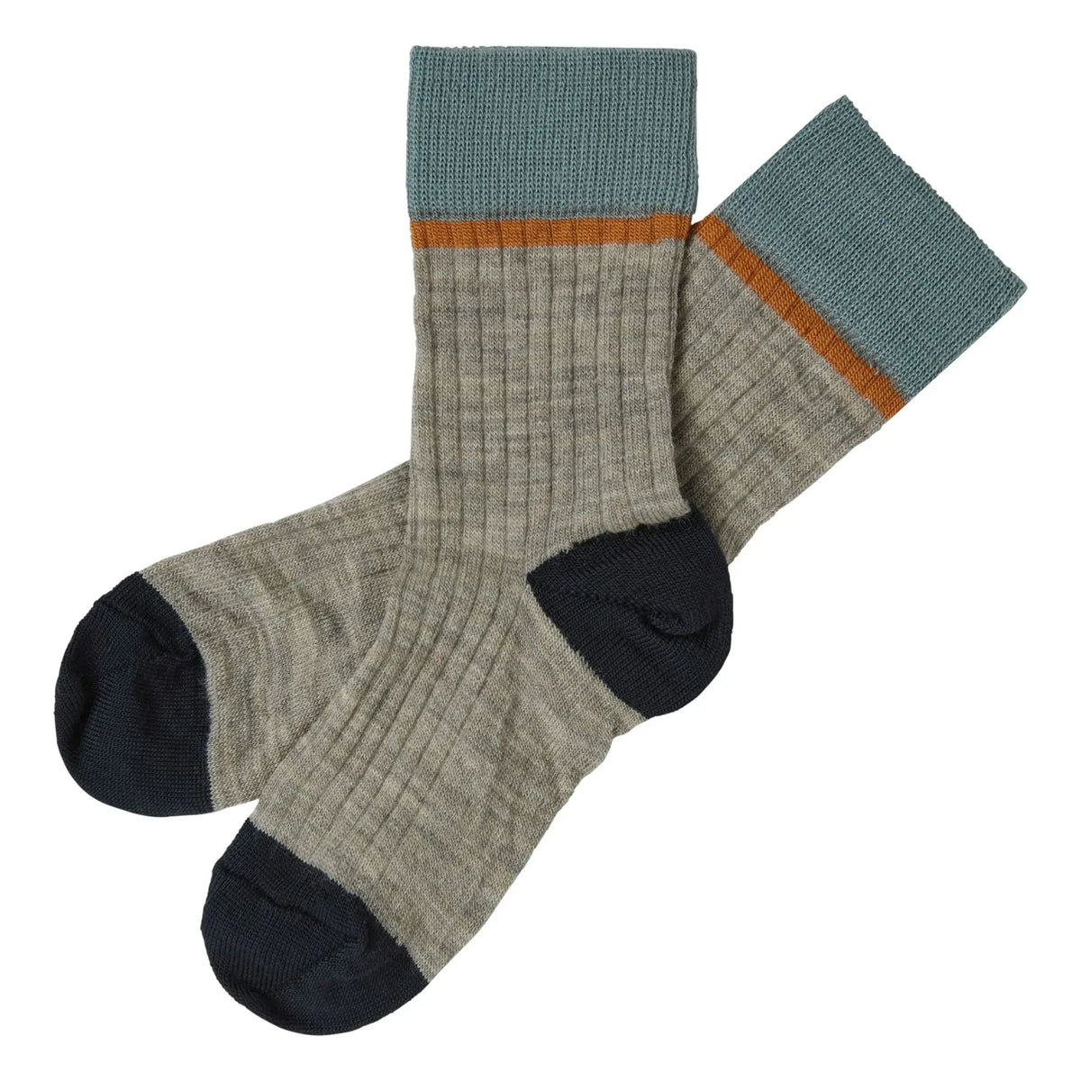 FUB - Hazel-Colored 2-Pair Block Laine Sock Set