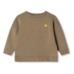 Fliink - Alvin Smiley Organic Cotton Sweatshirt | Taupe Brown