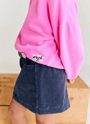 AO76 - Violetta recycled cotton sweatshirt | Fluorescent pink