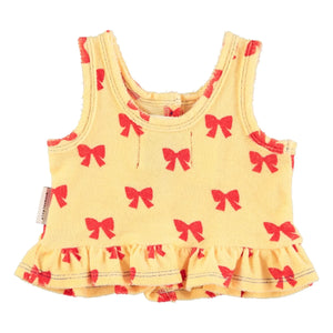 Piupiuchick - Organic Terry Knotted Crop Top | Yellow