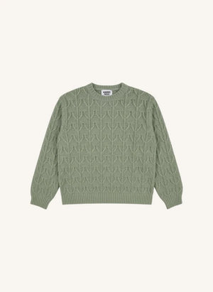 Hundred Pieces - Lacy Merino Wool Sweater | Water Green