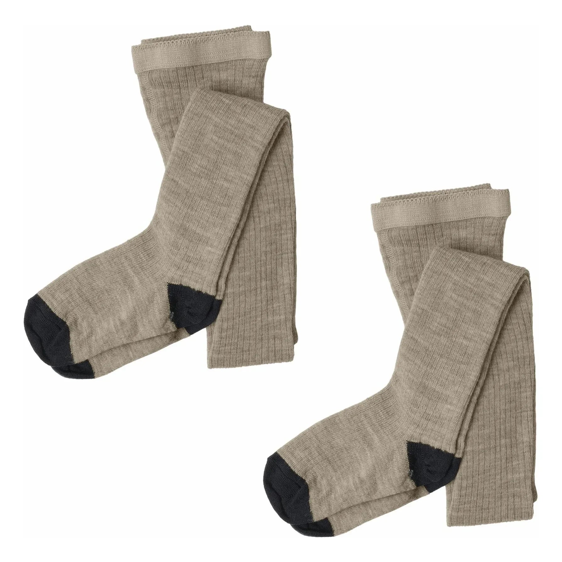 FUB - Wool Socks Tights | Heather Beige