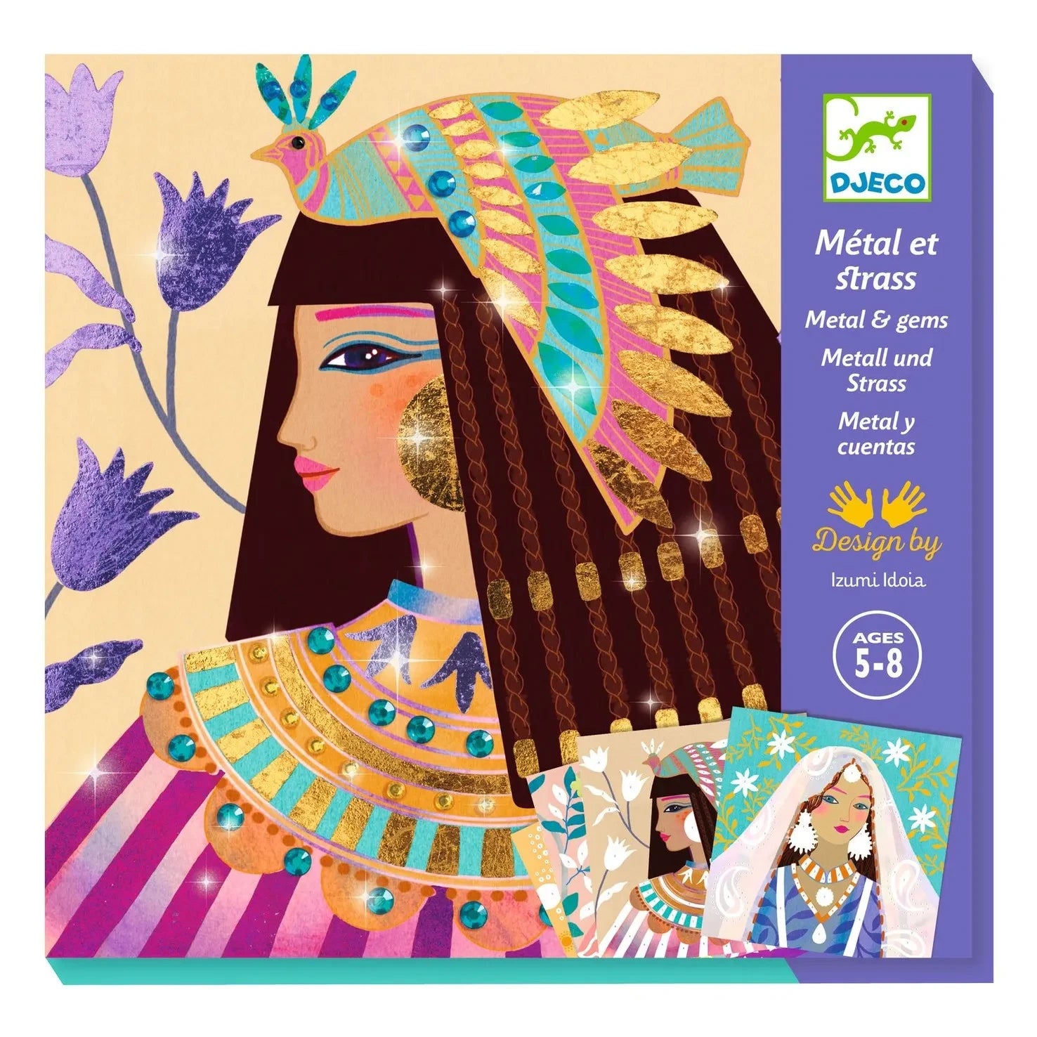 Djeco - Canvas for Metallic Painting - Precious Sets