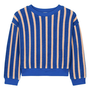 We Are Kids - Striped organic cotton terry sweatshirt | Blue