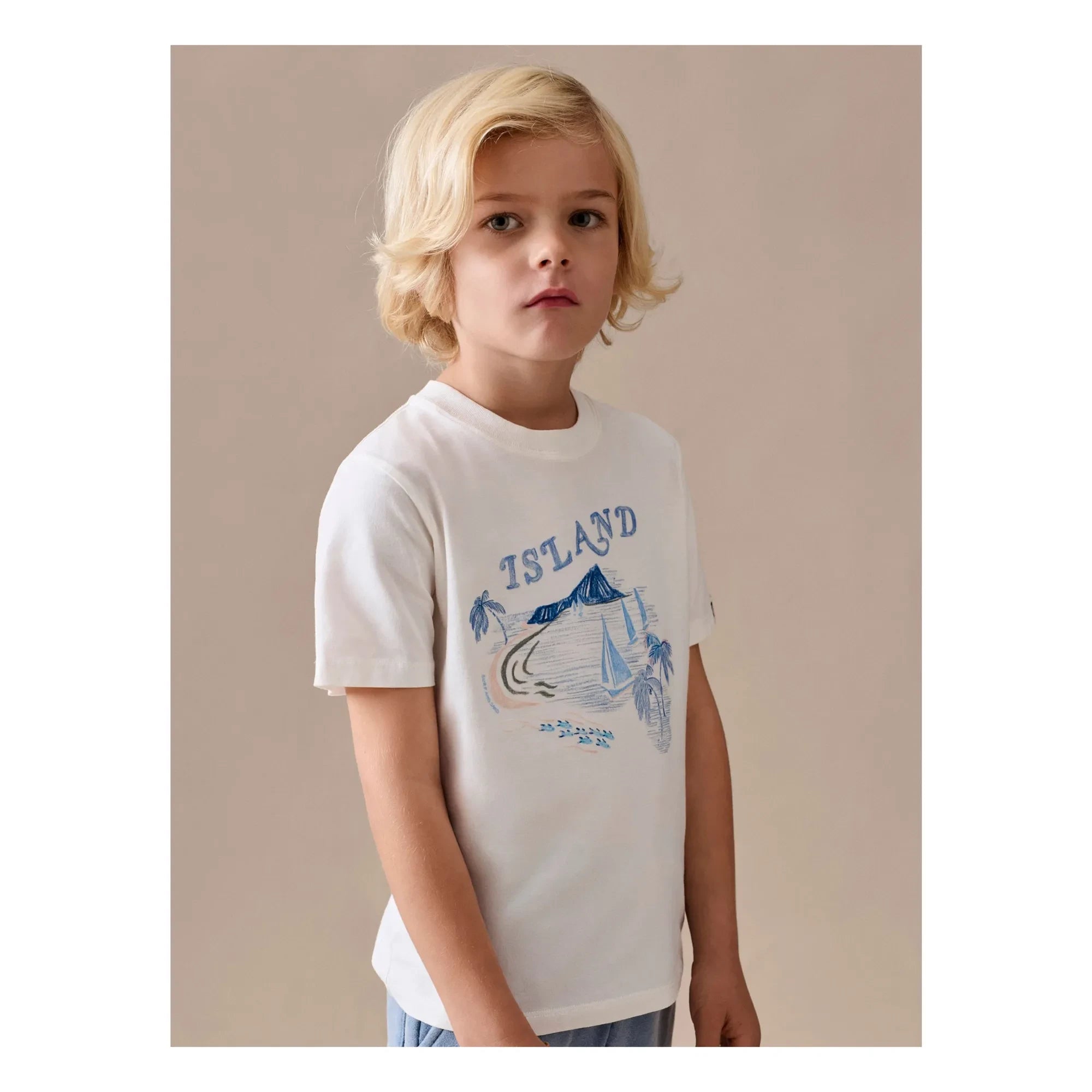 Bonpoint - Thibald Organic Cotton T-Shirt | Ecru