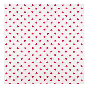 Petit Bateau - Cœurs Organic Cotton Changing Pad | White