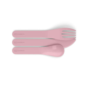 Monbento - MB Pocket Color Biodegradable Fork, Spoon, Knife | Pink