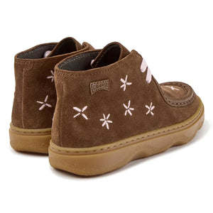 Camper - Floral Kiddo Lace-up Boots | Brown