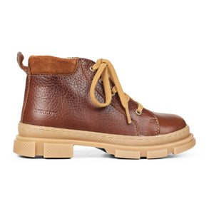 Angulus - Lace-up Zip Boots | Cognac