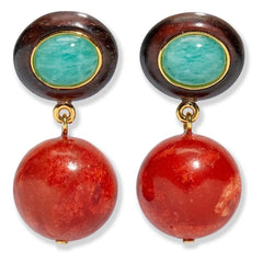 Lizzie Fortunato - Laurel Coral Earrings | Red