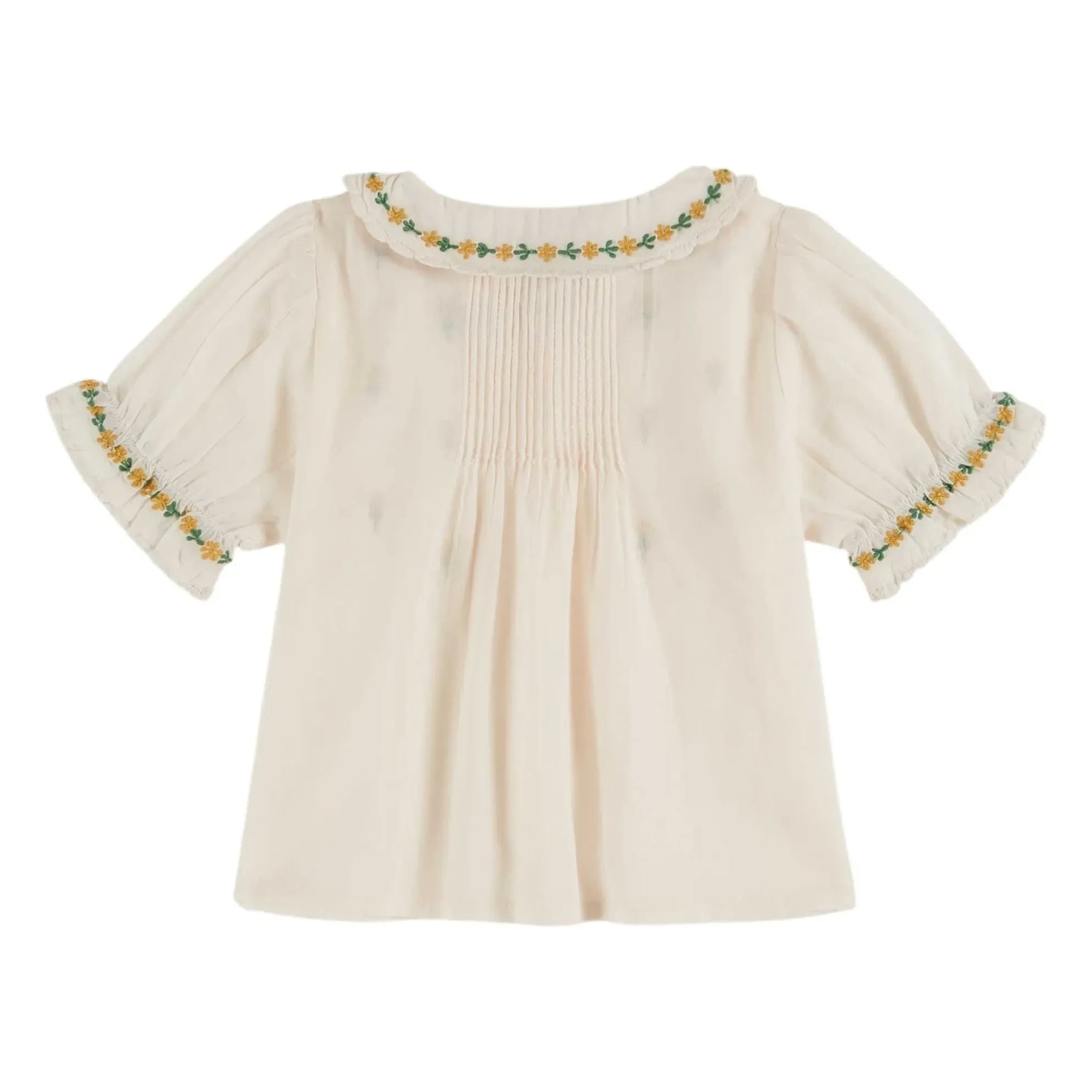 Emile et Ida - Floral Embroidered Blouse | Cream