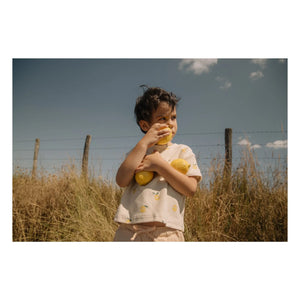 Studio Bohème - Essential Lemons Organik Pamuk Tişört | Ekru