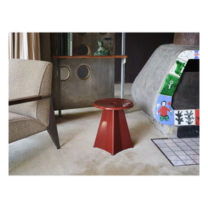 Vitra - Jean Prouvé Metal Stool | Burgundy