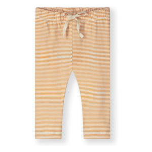 Gray Label - Striped Organic Cotton Mini Leggings | Apricot