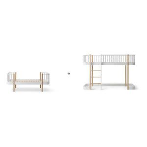 Oliver Furniture - Orijinal Ahşap Junior Yatak Dönüştürme Seti - 138 cm yüksekliğinde yüksek yatak için | Meşe