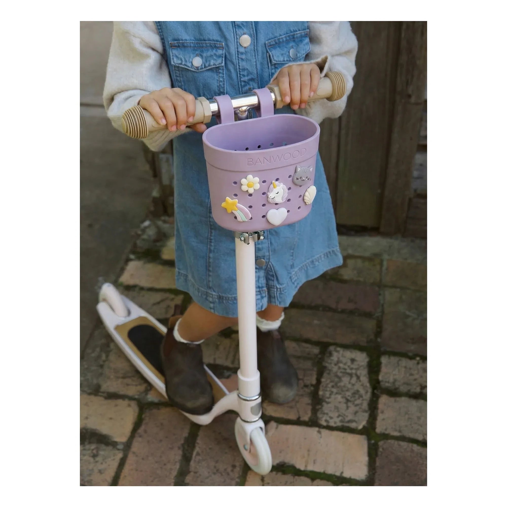 Banwood - Pin & Ride customizable bike basket/trolley | Lavender