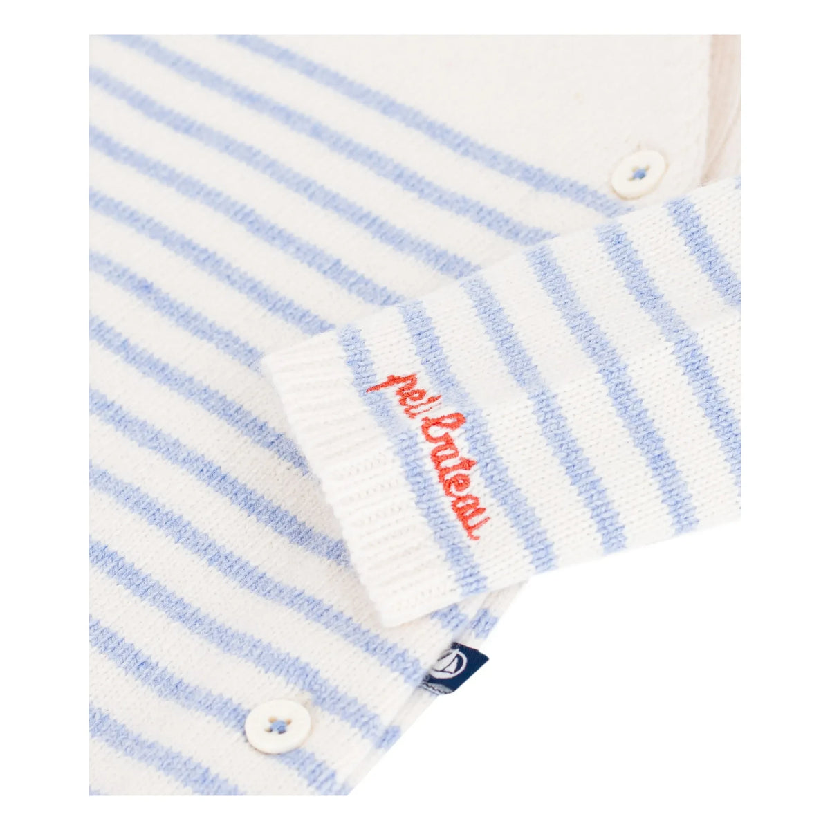 Petit Bateau - Striped Wool Romper | Ecru
