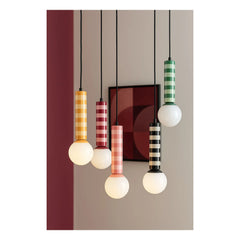 Present Time - Striped Pendant Lamp | Yellow