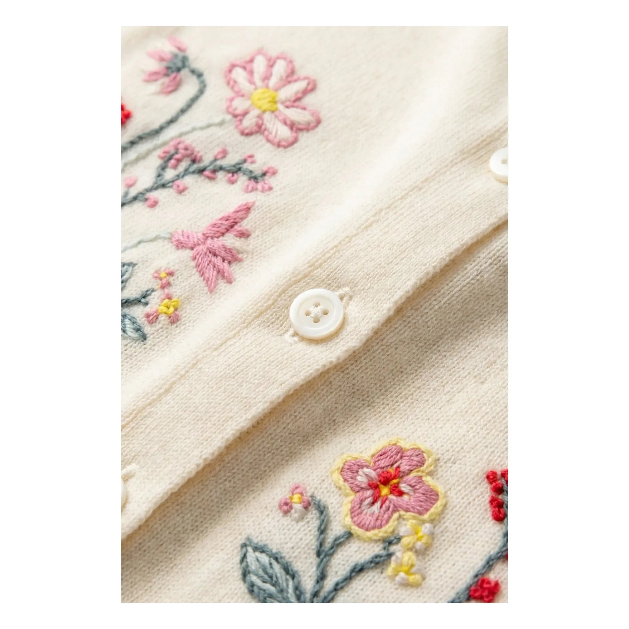 Bonpoint - Lucila Organic Cotton Embroidered Flower Vest | White