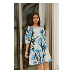 Molo - Chipie Organic Cotton Floral Dress | Ecru