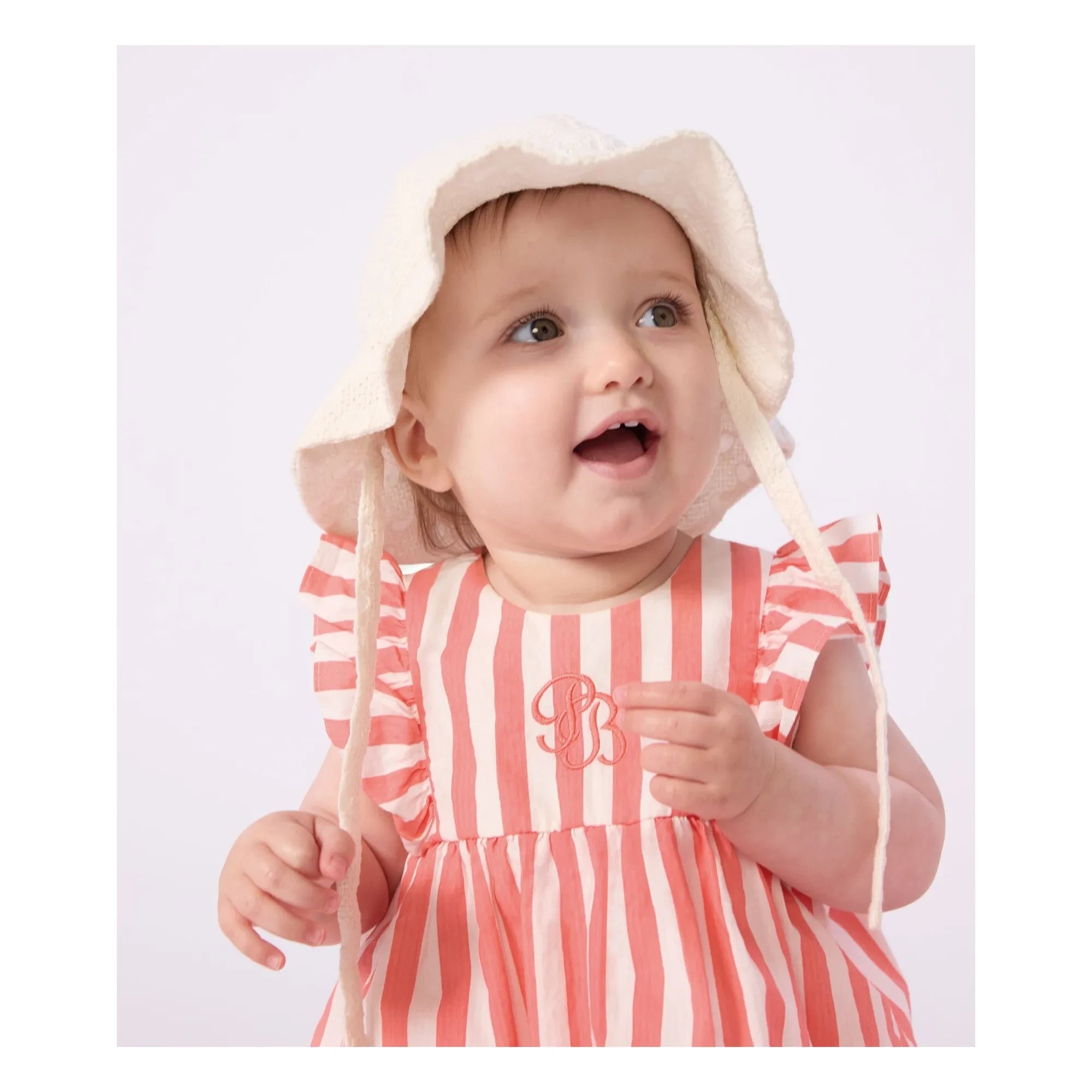 Petit Bateau - Broderie Anglaise Cotton Poplin Baby | White