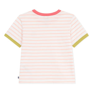 Petit Bateau - Classic Striped T-Shirt | Coral