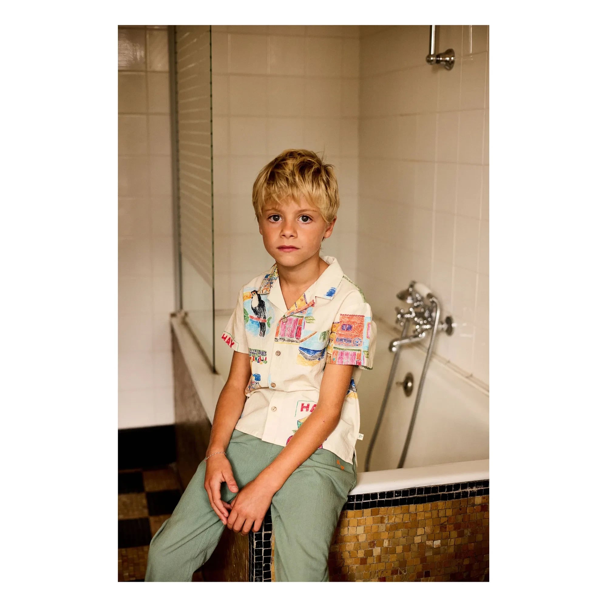 Arsène et Les Pipelettes - Palm Twill Shirt | Ecru