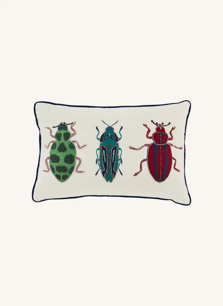 Anna + Nina - "Bugging You" Pillow | White