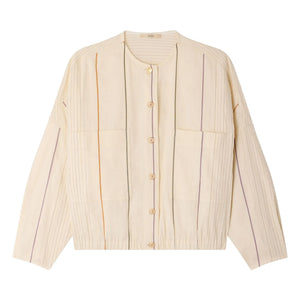 Sessùn - Calancas Cotton and Linen Jacket | Cream