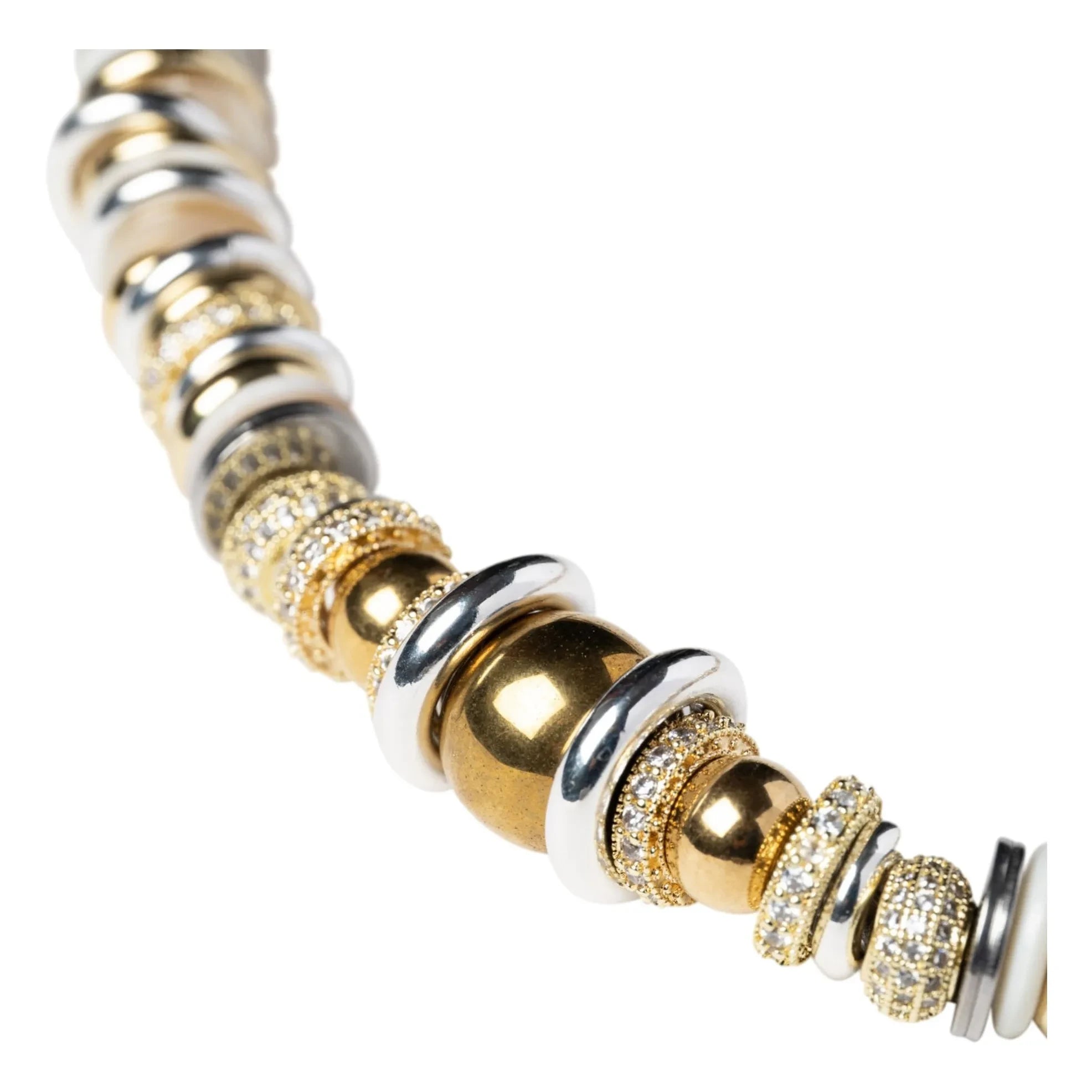 Sigal - Twist Rondelle Necklace | White