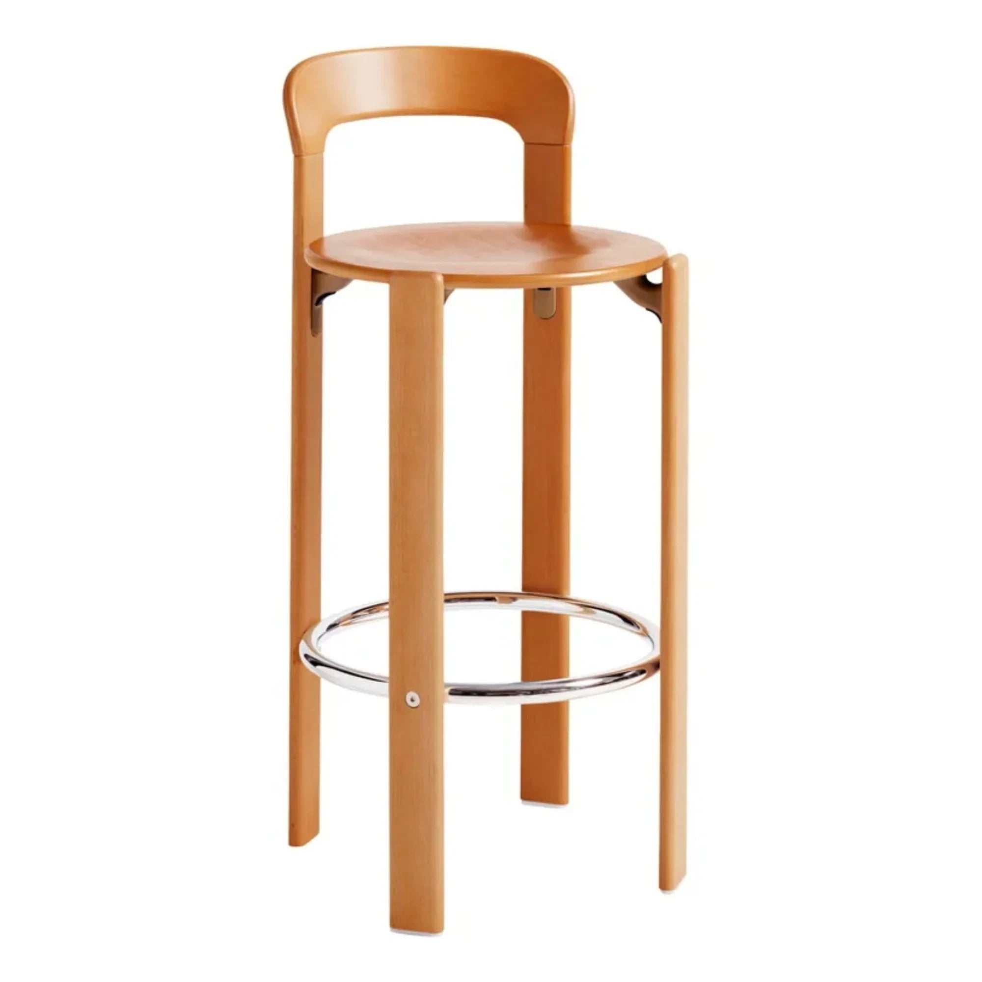 Hay - Rey Lake Wooden Bar Stool - Bruno Rey | Orange