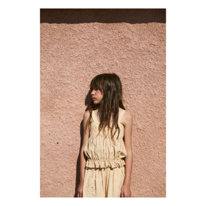 birinit - Castelflorite embroidered upper Organic cotton | Honey