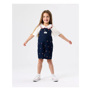 Goldie + Ace - Strawberry Short Overalls | Navy Blue