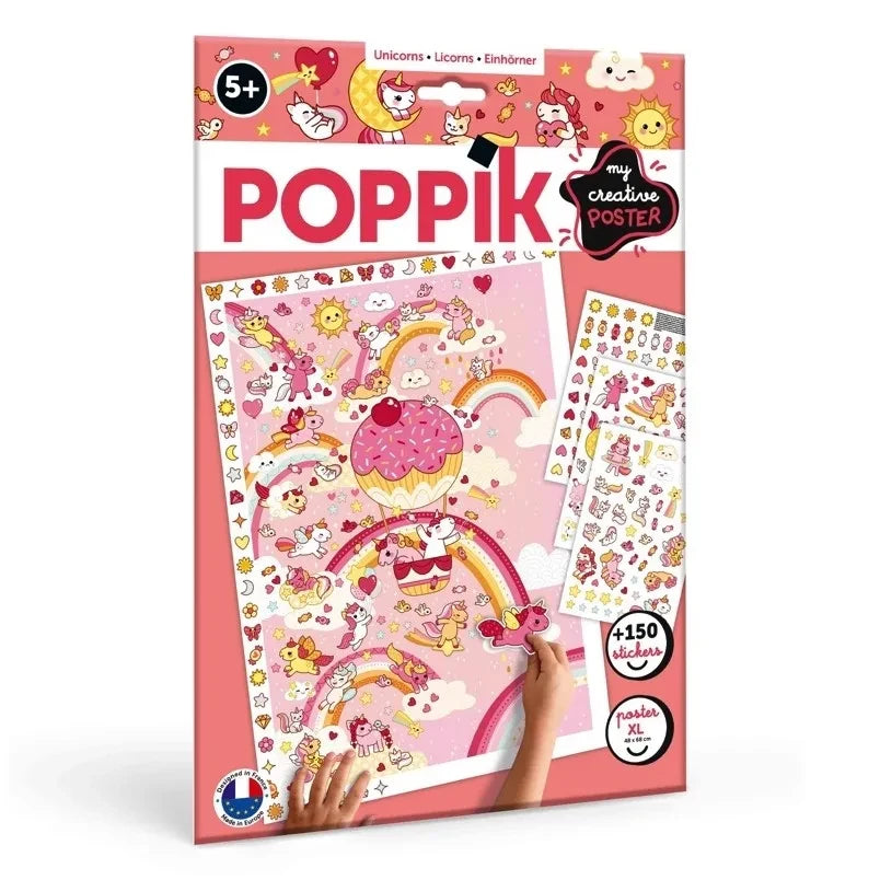 Poppik - Colourful Unicorn Poster Stickers | Multicolored