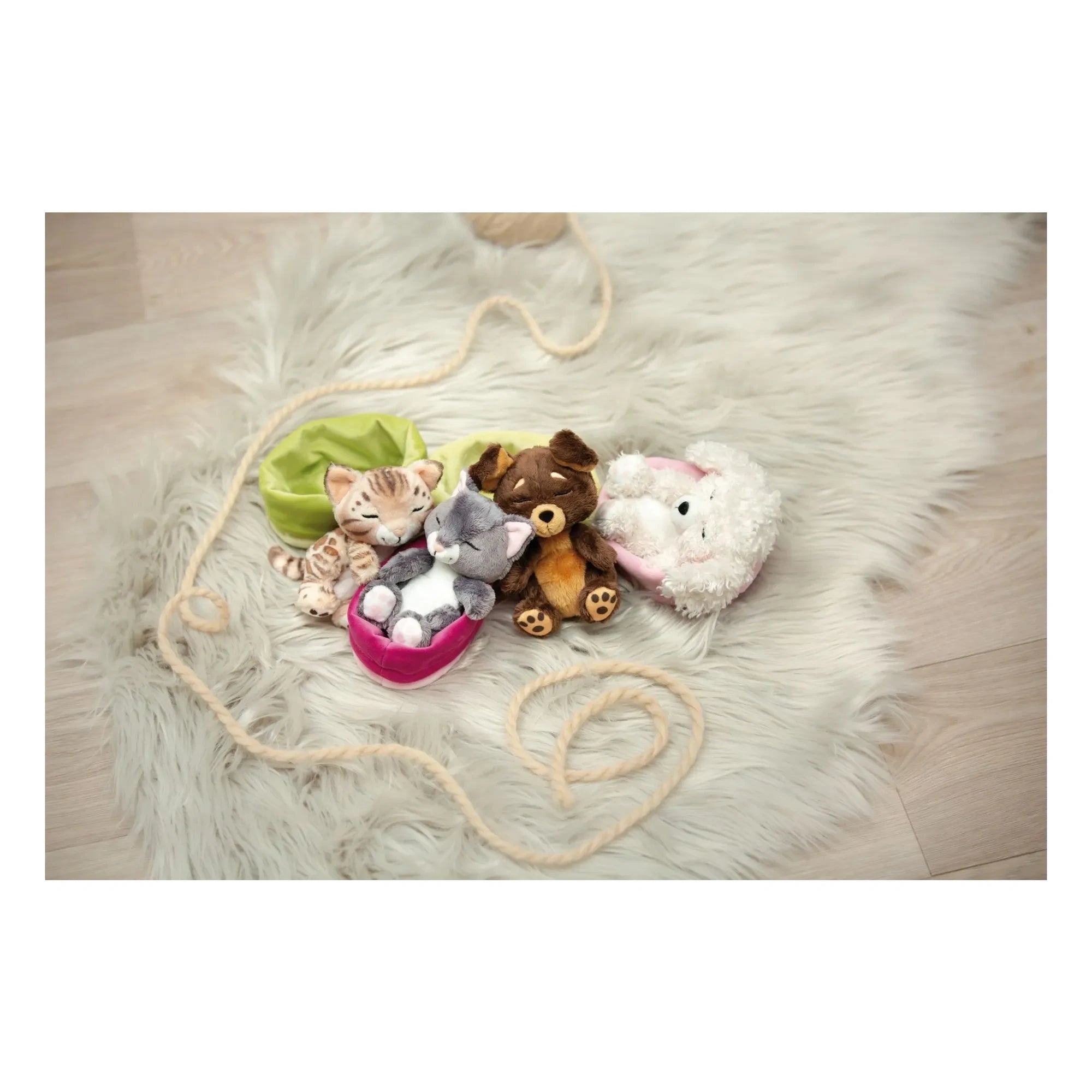 Nici - Sleeping Pet Plush Dog | Brown
