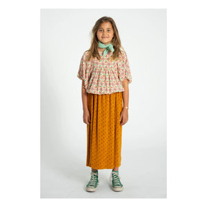 Piupiuchick - Yellow | Ruffled Cherry Pattern Blouse