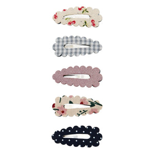 Mimi & Lula - 5-Piece Floral Festoon Hair Clip Set | Light Pink