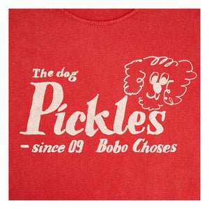 Bobo Choses - Pickles the Dog Organic Cotton Sweatshirt | Red