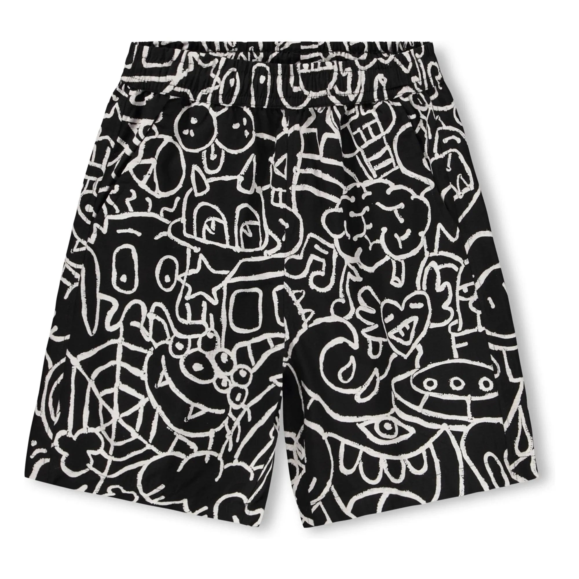 Molo - Avart Doodles Organic Cotton Shorts | Black