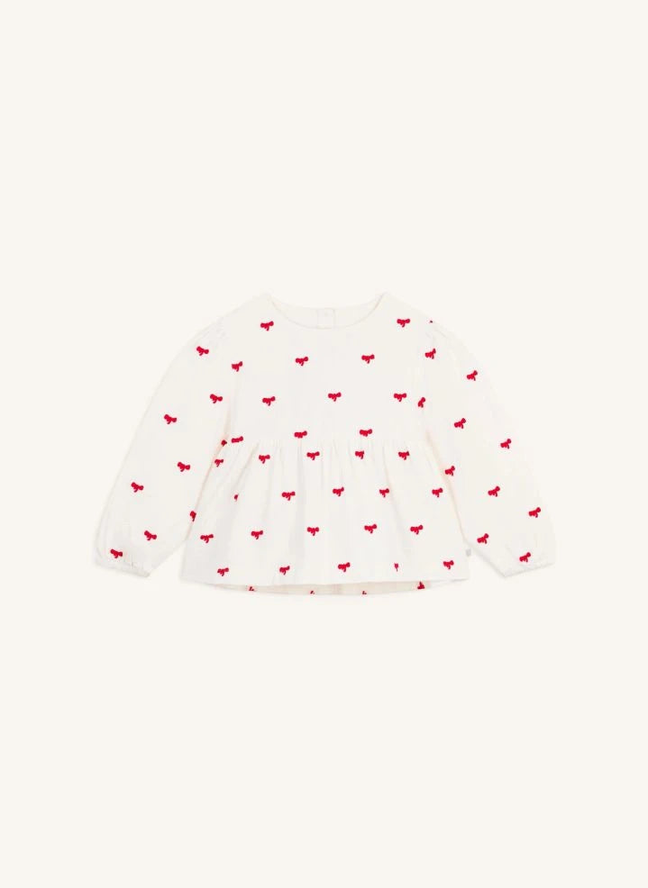 Petit Bateau - Knotted Blouse in Organic Cotton | Ecru