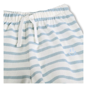 Molo - Skie Striped Organic Cotton Shorts | White
