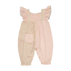 Lilinoa - Maryse Cotton Gauze Patchwork Jumpsuit | Pink