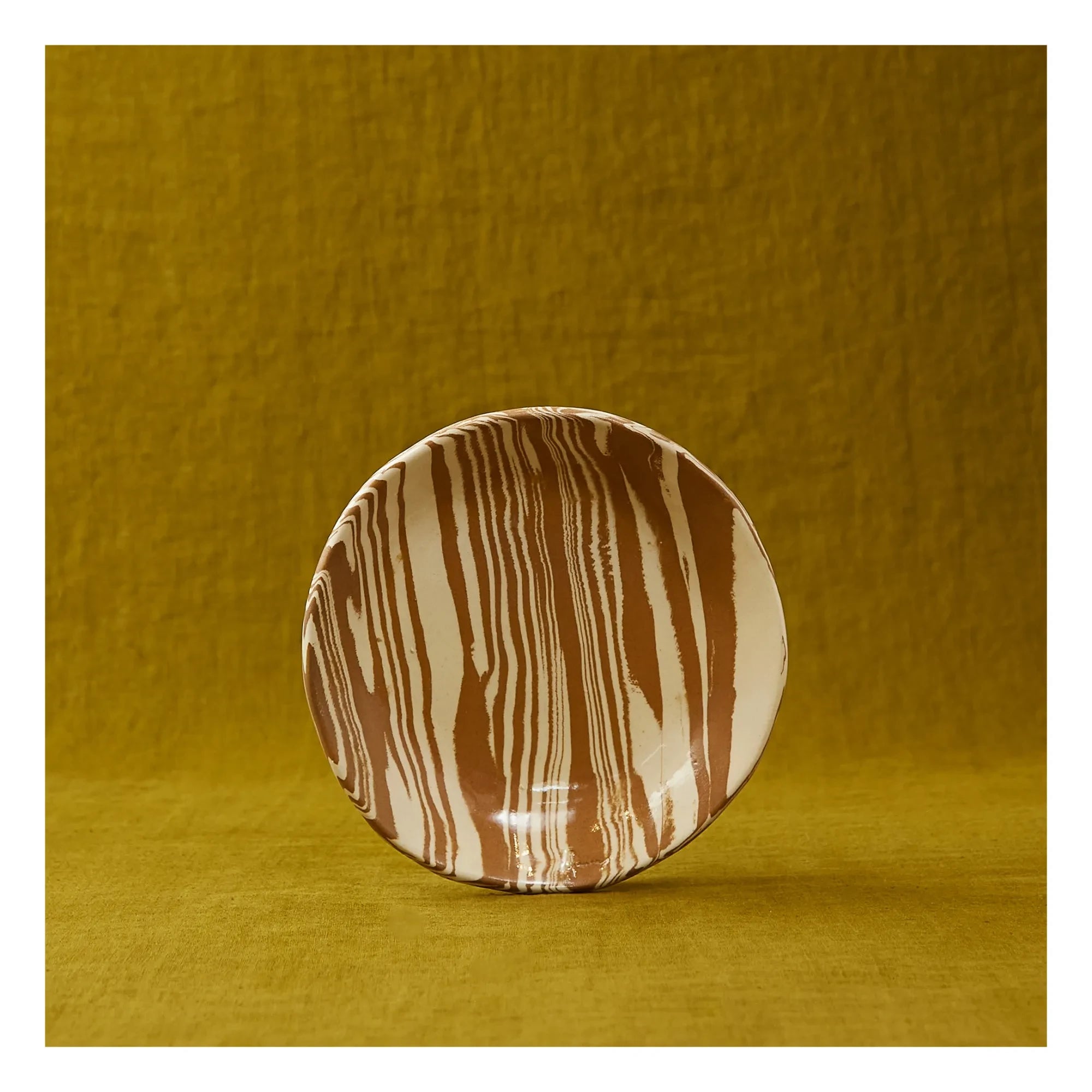 Franca Atelier - Mixed Clay Soup Plate | Brown Marble