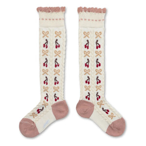 Collégien - Cherry Knot Socks | Off White