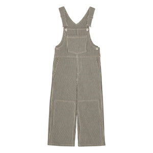 Brunobruno Nation - Harry Organic Cotton Striped Jumpsuit | Dark green
