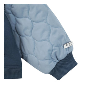 Donsje - Noal Mixed Material Bomber Jacket | Dark Blue