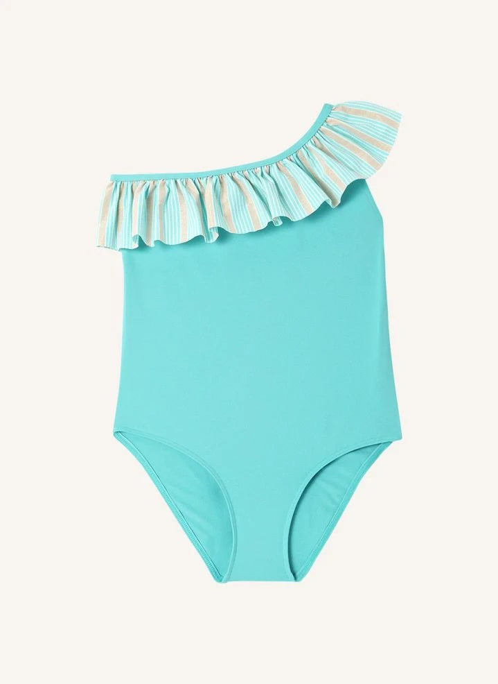 Lison Paris - Riviera Asymmetric One-Piece Swimsuit | Blue