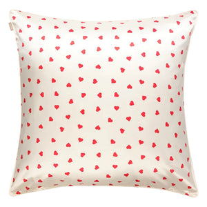 Emily's Pillow - Heart Print Mulberry Silk Pillowcase | Cream
