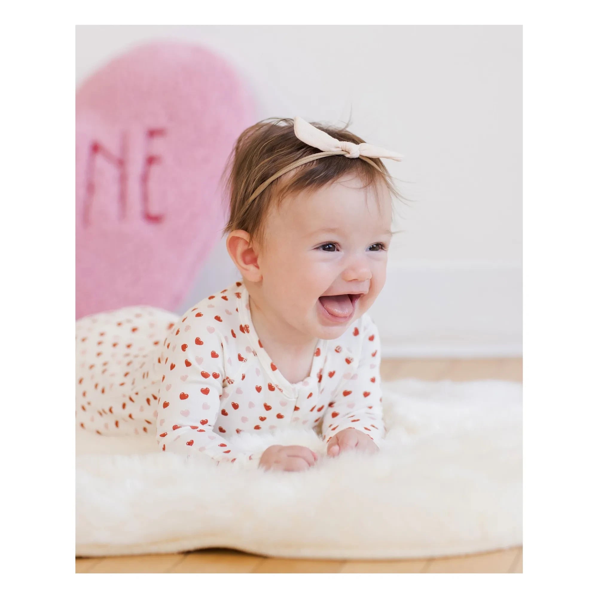 Quincy Mae - Bamboo Heart Pajamas | Ivory