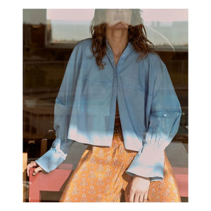Mes Demoiselles - Soon Cotton Poplin Blouse | Light Blue